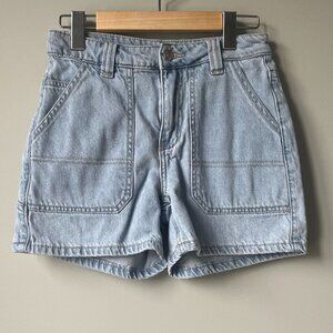 Twik high waist jean short in light blue size 25